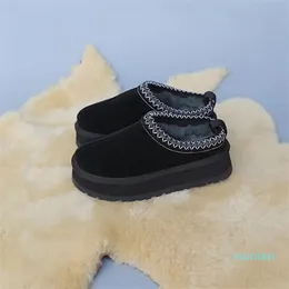 Scarpe invernali da traino da donna Pantofola con suola spessa Pantofola classica mini stivale con plateau flip stivali da neve antiscivolo impermeabili Pelliccia misto lana comodi stivali firmati invernali