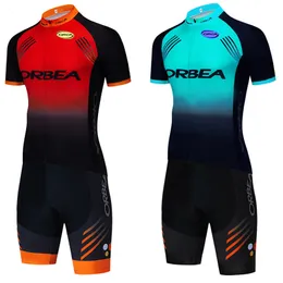 사이클링 저지 세트 팀 ORBEA ORCA 자전거 MAILLOT CULOTTES SUIT MEN 20D ROPA CICLISMO GREEN BIYCLE TSHIRT SHORTS CLOTSING 230803