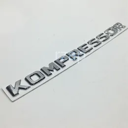 Chrome Silver Kompressor Logo Logo Trunk Emblem Sticker for Mercedes W203 W204 W212 W221 AMG223P