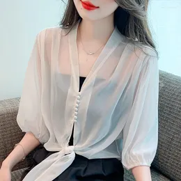 Women's Swimwear Summer Transparent Thin Cardigan Ladies Sunscreen Shawl Short Jacket Sling Dress Coat