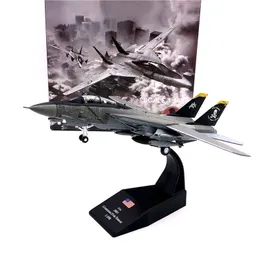 Flygplan Modle Jason Tutu 1/100 U.S. F-14 Fighter Tomcat Jolly Roger Squadron VF103 Boeing Military Missile Bomber Diecast Metal Model F14 230803