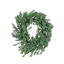 Sedlari Artificial Eucalyptus and Fir Wreath, Green, 24 5