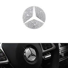 Volante Bling Cristal Emblema Acessório Brilhante Adesivo Decalque Interior para Mercedes Benz All Car A B C E GLC CLA GLE GLK GLS260H