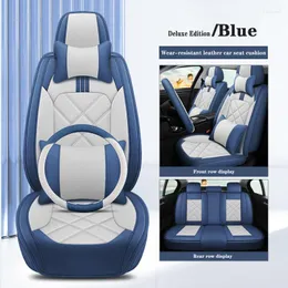 Capas de assento de carro 5D universal de linho linho cobertura total 5 assentos capa para 5008 2008 3008 4008 4007 508SW peças de automóvel