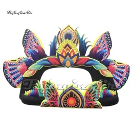 Wonderful Party Tent Large Black Inflatable Marquee Concert Stage Cover Dj Booth With Butterfly Wings For Carnival Decoration