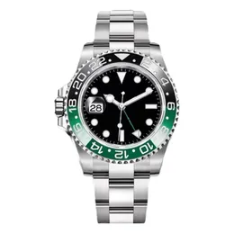 Relógios masculinos automáticos premium watch 2836 3186 movimento relógios mecânicos Sapphire 904 pulseira de aço inoxidável Com caixa à prova d'água Verde moldura preta Mostrador preto