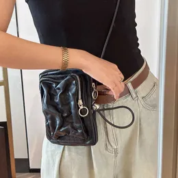 Letni lekka torba na maszynę Kobiety Crossbody Premium Uczucie mini plisowane ramię Mała torba 0811