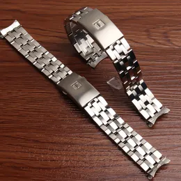 Titta på band 19mm 20mm fast rostfritt stål 1853 Watch Strap for Quartz Watches Tsport PRC200 T17 T461 T014430 T014410 Watchband Man 230803