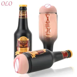 Masturbators Manual Male Masturbator Soft Ora Pussy Real Vagina Erotic Adult Toy Sex Toys For Men Gift Portable Beer Bottle Sextoys 230804