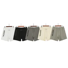 Designer av ESS Double Thread Letter präglade tryckta Terry -shorts. Trend. Svart vit kamel aprikos kol grå s-xl