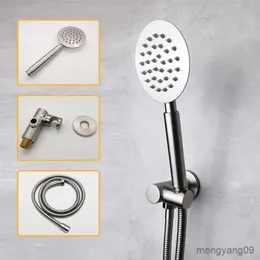 Bathroom s High Pressure Handheld with Powerful Shower Spray Metal Stainless Steel Hand Held Showerhead Brushed Finish R230804