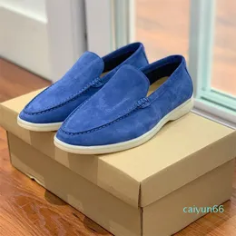 Scarpe eleganti Scarpe eleganti casual da uomo Mocassini in morbido cashmere di design di lusso con fibbia classica