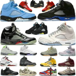 Tênis de basquete masculino 5 5s Sail DJ Khaled We The Best Craft Light Orewood Brown Racer Blue UNC Triple Black Metallic Silver Wings AMM Diffused Burgundy Crush OG Tênis