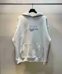 Herrtröjor tröjor design B Family High Edition Paris broderi xxxl huvtröja blcg vit hoodie unisex fayr