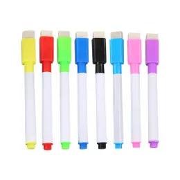 Großhandel Whiteboard Marker Magnetic Whiteboard Stift Trockener Lösche weiße Brettmarkierungen Magnetstifte in Eraser Office School Vorräte gebaut