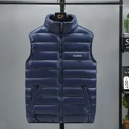 Gilet da uomo 2023 Autunno e inverno Gilet termico in cotone da donna Gilet casual sottile con colletto in piedi Gilet ispessito moda