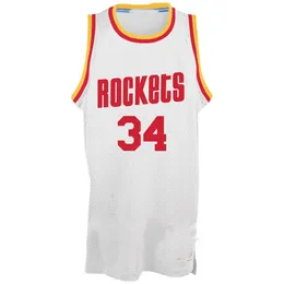 Yao Ming Rocket Basketball Jersey Houstons Hakeem Olajuwon Tracy McGrady Francis Clyde Drexler Cassell Elie Throwback Red Blue White Size S-XXL 1170