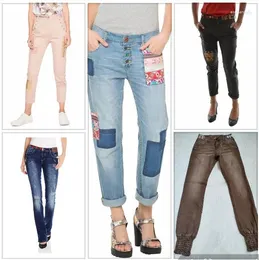 Women's Jeans Foreign Trade Original Single Spanish Waist Embroidered Sequins Show Thin Women