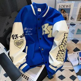 Men s jackor 2023 American Vintage Klein Blue Hip Hop Y2k Loose Men and Women Thin Baseball Clothes Street Racing Jacket 3xl 230803