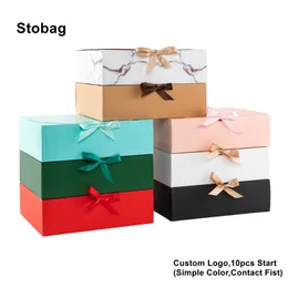 Present Wrap Stobag 5st present Box Event Party Supplies Packaging Wedding Birthdayed Handmade Candy Chocolate Valentines Day Clothes 230804