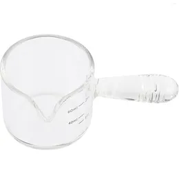 Juegos de vajilla Jarras de vidrio Taza de café con leche Dispensador de crema Medición Contenedor de té Jarabe para el hogar