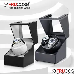 Titta på Winders ly uppgraderad Frucase Pu Winder för Matic Watches Box 10 20 230214 Drop Leverans Accessories Dhgou