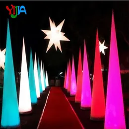 4 pieces/batch of high-quality customized LED inflatable conical light columns used for party and wedding decoration activities with LED color changes