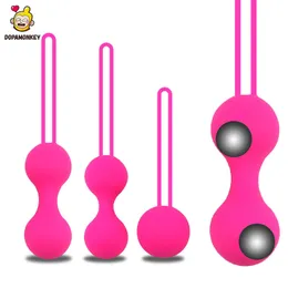 Boletas de silicone seguros de ovos 3pcs Kegel aperte a máquina de exercício da vagina de bola de treinamento brinquedos sexuais vaginais para mulheres 230804