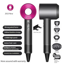 Hair Dryers Negative Supersonic Ionic Professional Salon Blow Powerful Travel Homeuse Cold Wind Hammer Blower Electric Temperature Care Blowdryer super