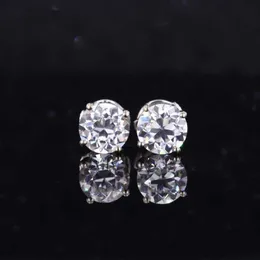 Starsgem 6.5mm One Carat Moissanite Earing 14k White Gold Women Fashion Style d Color Moissanite Earrings