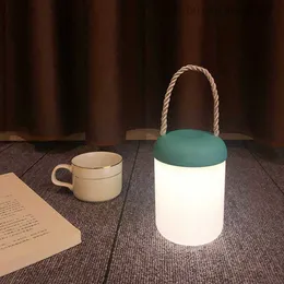 Lamps Shades Night Lights Portable LED Night Light Touch Dimmable Outdoor Lantern USB Rechargeable Bedroom Bedside Lamp for Children Baby Gift P230331 Z230805