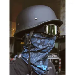 Motorradhelme im Zweiten Weltkrieg Deutsch im Stilenvolk Helm Capacetes Open Face Retro Moto