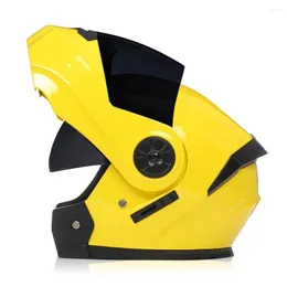 Motorradhelme Unisex Winter Modular Flip Up Motocross Full Face Moto Dual Lens Helm Helm Safe Cascos Capacete DOT