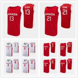 2023 Canada Basketball Jerseys 27 Jamal Murray 2 Shai Gilgeous-Alexander 9 RJ Barrett 41 Kelly Olynyk 8 Andrew Wiggins 13 Kalif Young 54 Thomas Kennedy 34 Jackson Rowe