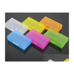 Battery Storage Boxes Portable Carrying Box Case Acrylic Colorf Plastic Safety For And 16340 Battery6 Color Drop Delivery Electronic Dhbo1