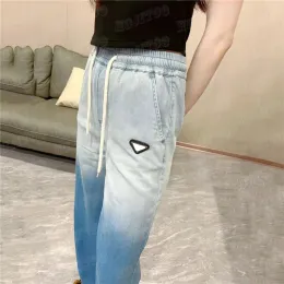 Letter Ogad Kobiety dżinsowe spodnie 2023 Design Dripstring szeroko nogi spodnie mody HIPHOP DERNIM PANT