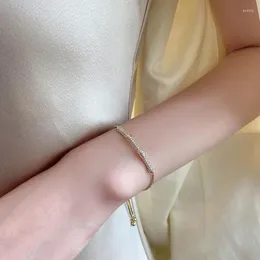 DHgate.com:Bamboo Link Bracelet: Zircon Womens Light Luxury