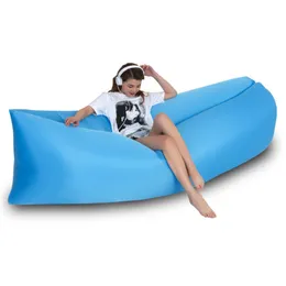 Lazy person inflatable sofa inflatable bed portable air sleeping bag single person folding camping air cushion HW90