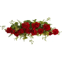 32 Красный герани и ягода Свага Искусственное растение