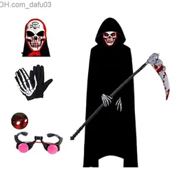 Themenkostüm Halloween Teufel Blutmaske Terror kommt Tod kommt Jungen kommen mit Handschuhen und Handschuhen Z230805