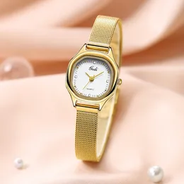 Orologio da donna Orologi alla moda Orologi da 23 mm in acciaio inossidabile impermeabile al quarzo di design di alta qualità con batteria al quarzo