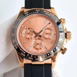 Золотой золотой высококачественный хронограф мужские спортивные часы Sapphire Anti-Scratch Mirror True Ceramic Craft Высокая версия.