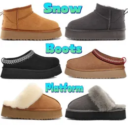 Boots Fur snow boots australia Classic ultra mini Tazz Suede Shearling platform boot women Chestnut comfort winter slides designer uggitys Advanced design 9ess