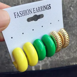 Hoop Earrings FishSheep Trendy Acrylic Wide C Shape Set For Women Boho Resin Geometric Hoops 2023 Fashion Jewelry Gifts