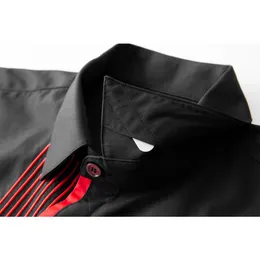 新しい到着半袖刺繍スレッドコントラストカラーステッチメンズシャツスリミングファッションハンサムサイズS-4XL