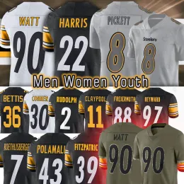 8 Kenny Pickett Pittsburghs Steeleres Steelers''22 Najee Harris Football Jerseys Cameron Heyward T.J. Watt Pat Freiermuth Mitch Trubisky