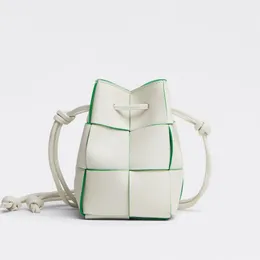 Projektant Mini Cassette Busket Bag Intreccio Grained Crossbody Torby Najwyższa jakość luksusowa czarna zielona torebka dla kobiet z pudełkiem
