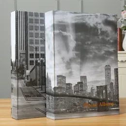 Notepads 6 Inch 300 Pockets P o Album Vintage City Print Cover Insert P os Book Case Scrapbook Wedding Memory Gift 230804