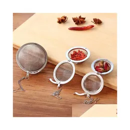 Coffee Tea Tools 304 Stainless Steel Infuser Sphere Locking Spice Ball Strainer Mesh Filter Strainers Kitchen Drop Delivery Home G Dhow1
