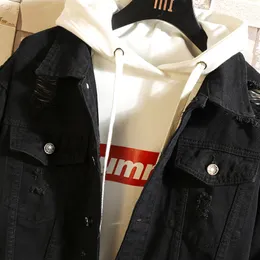 Giacca jeans da uomo giacca jeans retrò da uomo di alta qualità giacca bomber casual da uomo